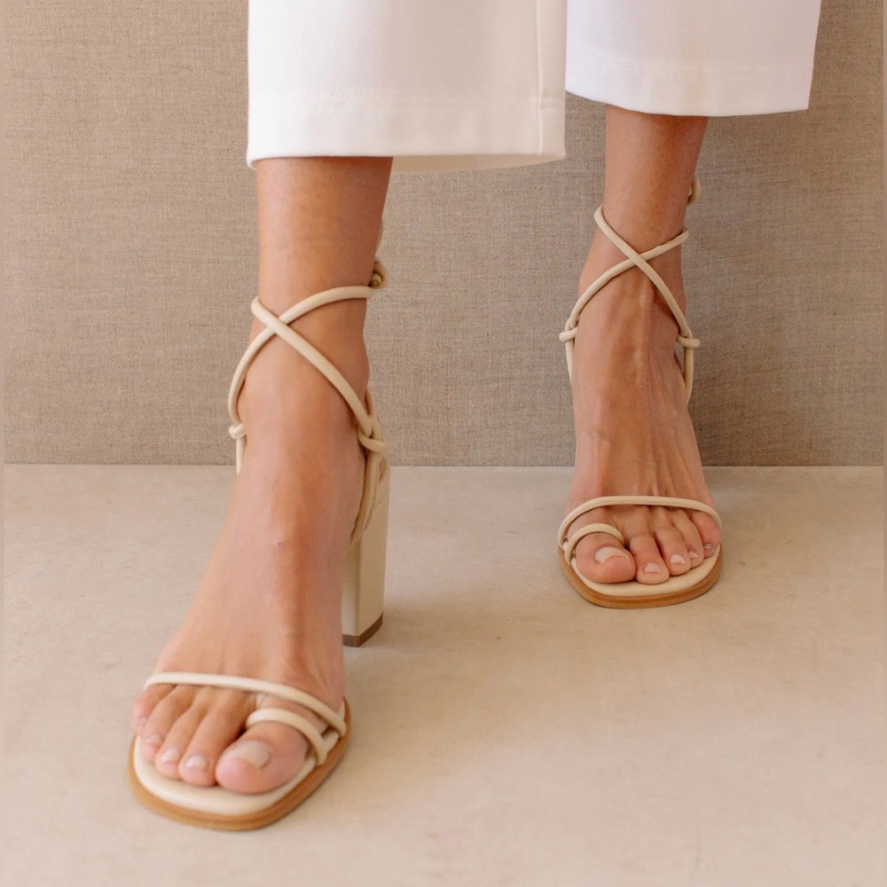 ALOHAS Grace Corn Ivory heeled sandal